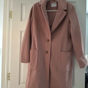 Pink overcoat